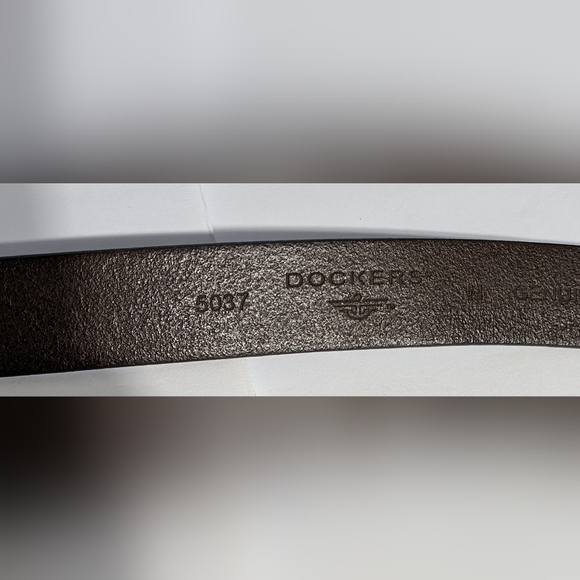 Dockers Brown Leather Belt, Size M - Picture 11 of 11
